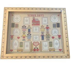 Homestead Designs School Days Photo Frame Collage 12 Openings 12.5” x 15.5” Wood